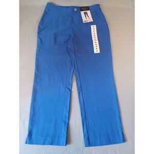 Rafaella Women Dazzling Blue Stretch Capri Pants RSBSF073 Size 4 NWT